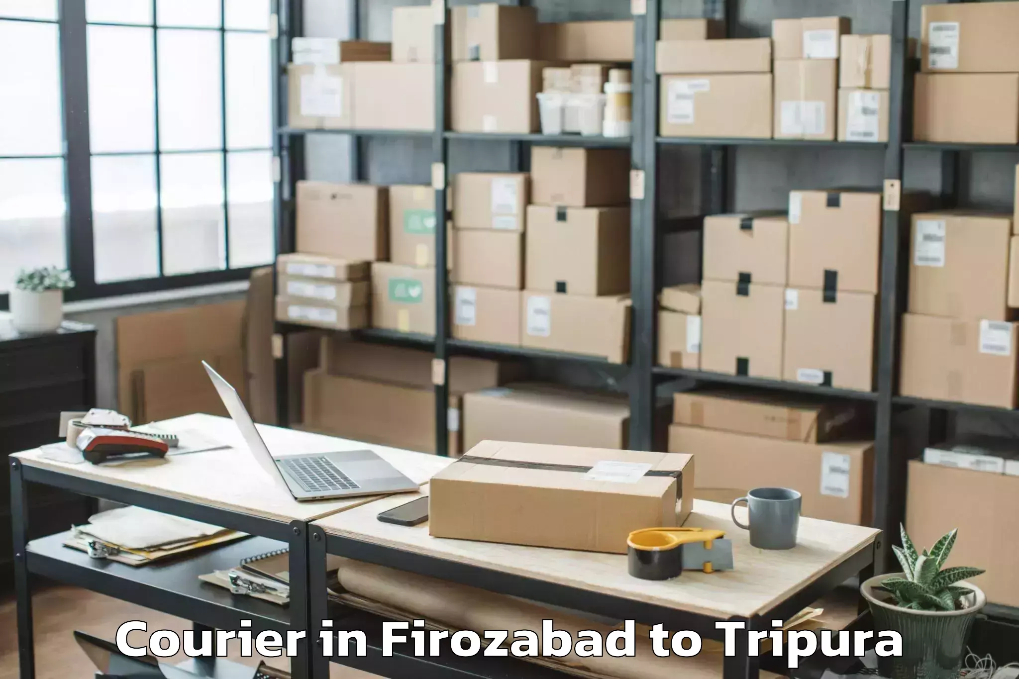 Professional Firozabad to Khowai Courier